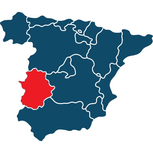 Mapa de Extremadura