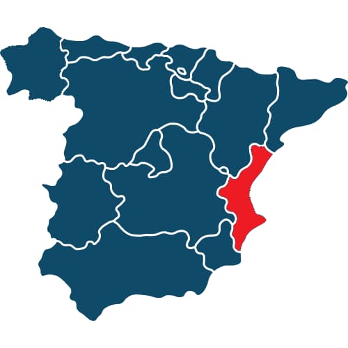 Mapa de la Comunidad Valenciana